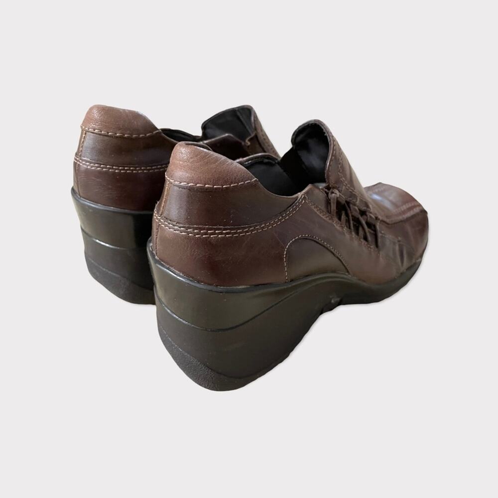 Aldo Women's Wedge Brown Frinuma Booties Size 9 - Picture 3 of 10